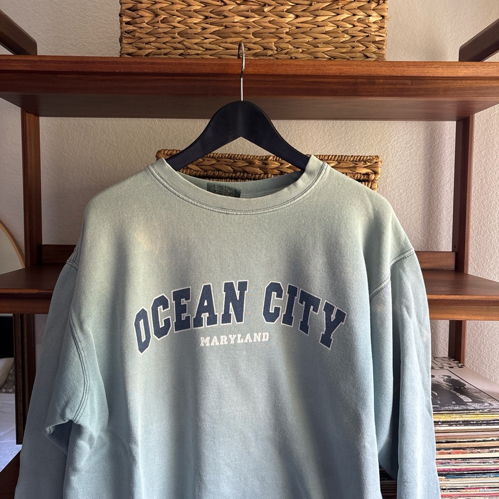 Brandy Melville Ocean City Crewneck Sweater - Light Blue - Picture 2 of 4